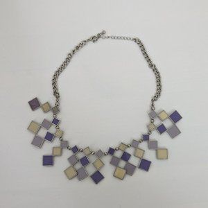 Purple Geometric Necklace